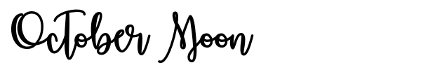 October Moon font preview